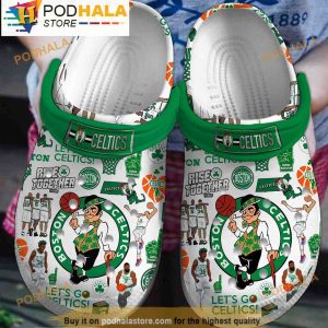 Boston Celtics Nba 3D Crocs Clog Shoes, Funny Crocs