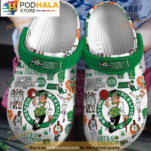 Boston Celtics Nba 3D Crocs Clog Shoes, Funny Crocs