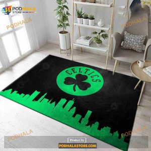Boston Celtics Skyline 2 Area Rug For Christmas Bedroom