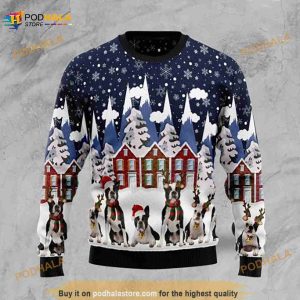 Boston Terrier Family Christmas Ugly Sweater