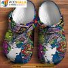 Boston Terrier Hippie Dog 3D Crocs, Funny Crocs