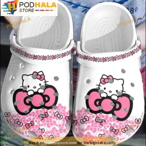 Bow Tie Pink Hello Kitty 3D Crocs, Funny Crocs
