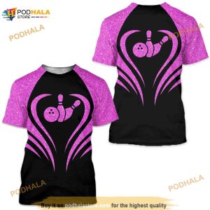 Bowling Black And Pink Unisex 3D Shirt