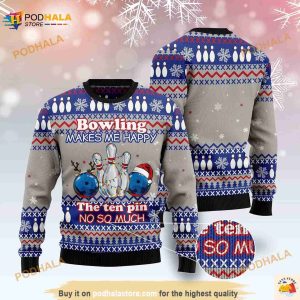 Bowling Christmas 3D Ugly Sweater