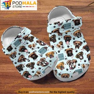 Boxer Dog Mom Hibiscus Flowers 3D Crocs, Funny Crocs