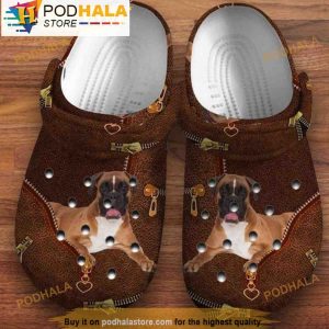 Boxer Leatherboxer Dog 3D Crocs, Funny Crocs