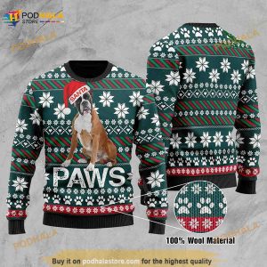 Boxer Santa 3D Christmas Ugly Sweater, Boxer Ugly Xmas