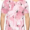 Boys Pink Flamingos Popular Creative Print 3D Shirt Short Sleeve Tee