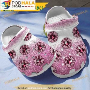 Breast Cancer Sunflower Gifts 3D Crocs