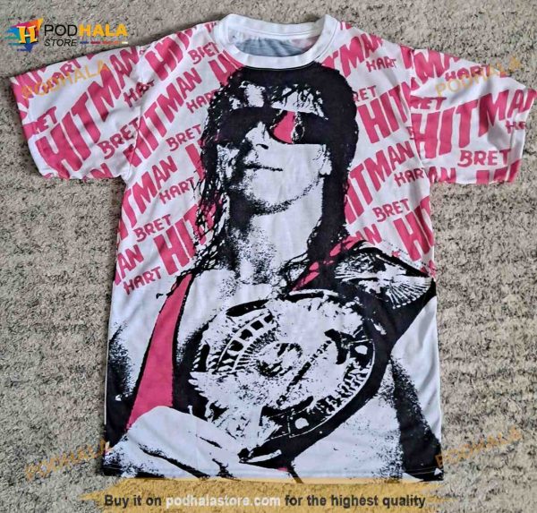 Bret Hitman Hart 1993 Era 3D Shirt