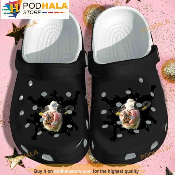 Broken Wall Crazy Cow 3D Crocs, Funny Crocs