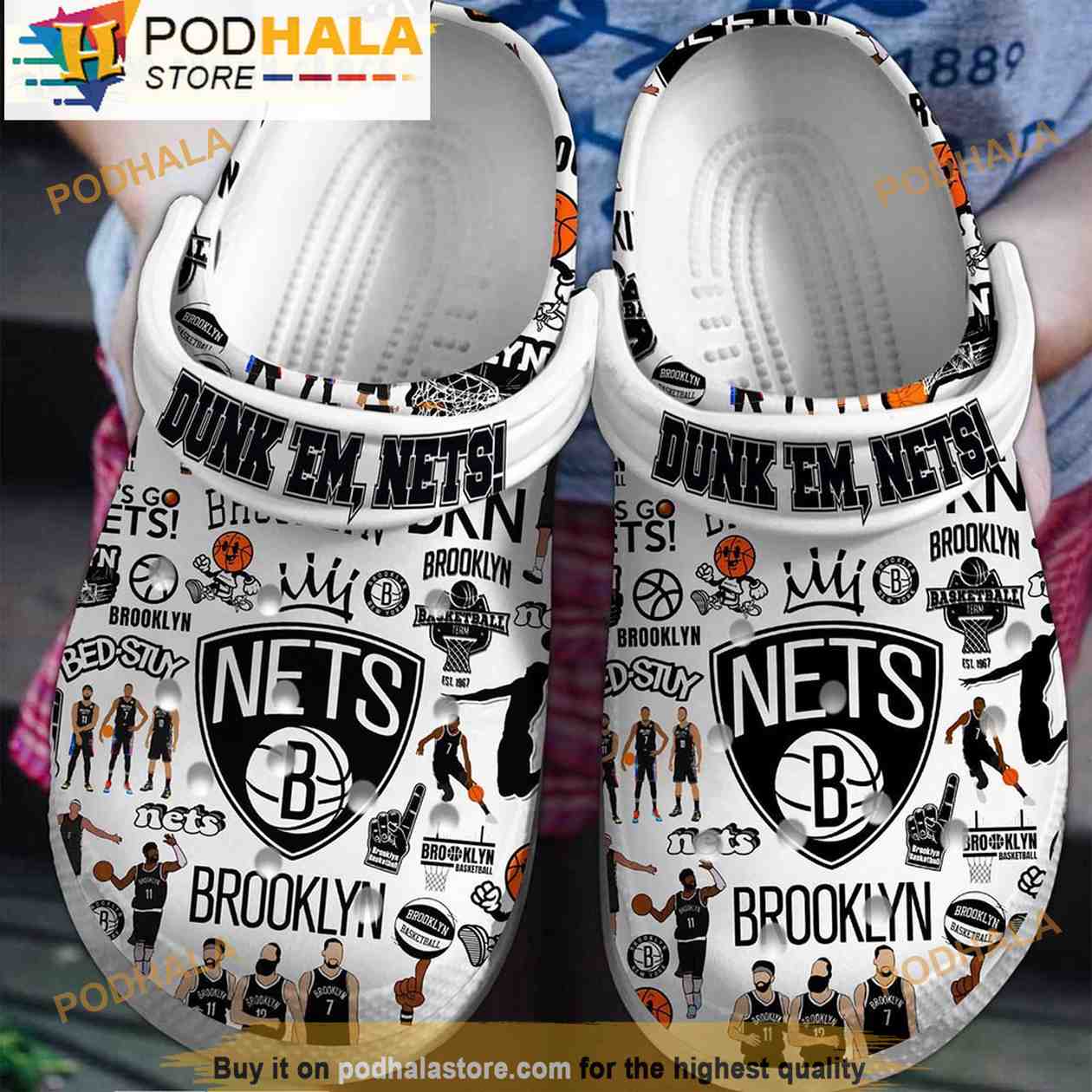 Brooklyn Nets Nba 3D Crocs Clog Shoes, Funny Crocs Brooklyn Nets Nba 3D Crocs Clog Shoes, Funny Crocs