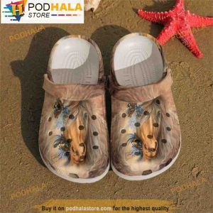 Brown Horse 3D Crocs, Funny Crocs