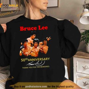 Bruce Lee 50th Anniversary Signature Thank You For The Memories Shirt