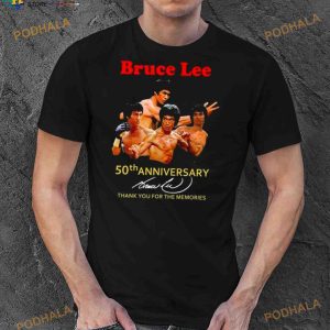 Bruce Lee 50th Anniversary Signature Thank You For The Memories Shirt 2