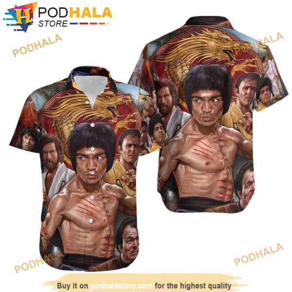 Bruce Lee Hawaiian Shirt, Gift For Bruce Lee Lovers