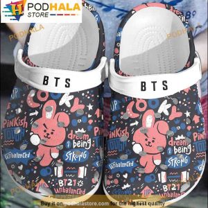 Bt21 Cooky Pattern Bts 3D Crocs, Funny Crocs