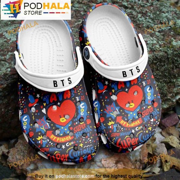 Bt21 Tata Bts Gifts 3D Crocs Clog Shoes, Funny Crocs