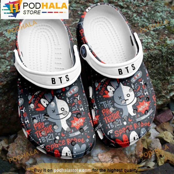 Bt21 Van Bts 3D Crocs Clog Shoes, Funny Crocs