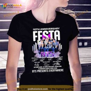 BTS Festa 10Th Anniversary Bts Presents Everywhere Signatures Shirt