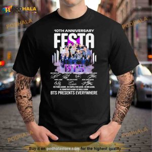 Bts Festa 10th Anniversary Bts Presents Everywhere Signatures Shirt 2