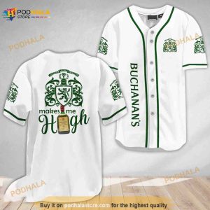 Buchanan's Whiskey Make Me High 3D Baseball Jersey