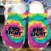 Bud Light Beer Tie Dye Busch Beer 3D Crocs, Funny Crocs