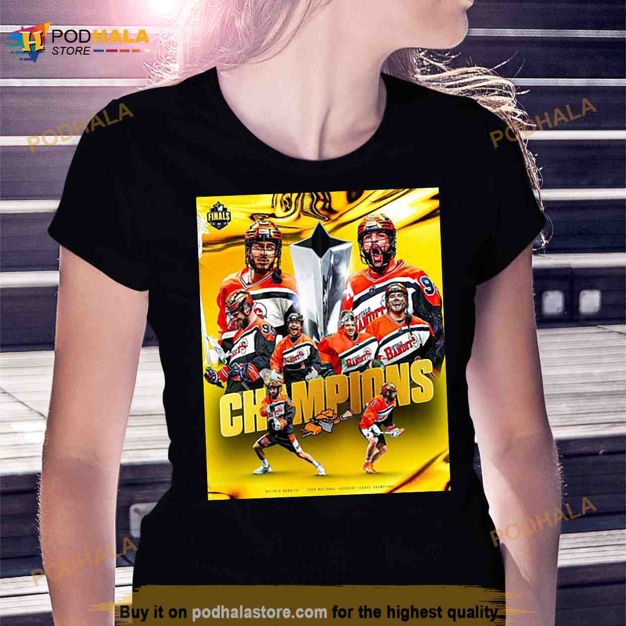 Buffalo Bandits 2023 Finals Champions Poster Shirt Buffalo Bandits 2023 Finals Champions Poster Shirt