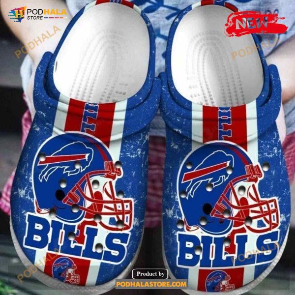 Buffalo Bills Football Helmet For Gift Fan Rubber Crocs Crocband Clogs Comfy Footwear