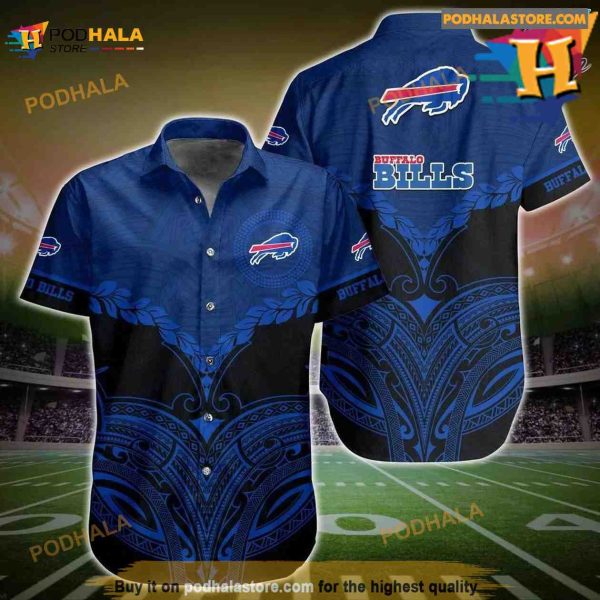 Buffalo Bills Football NFL Hawaiian Shirt Polynesian Patterns Summer Gift Fans