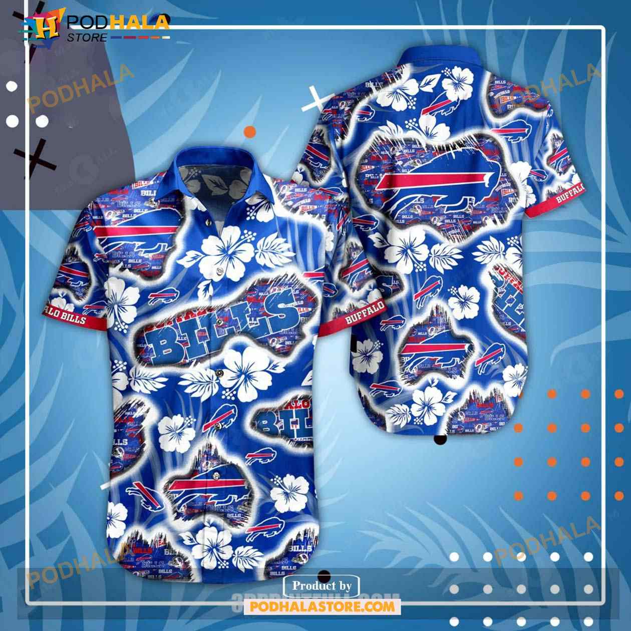 men's buffalo bills hawaiian shirt
