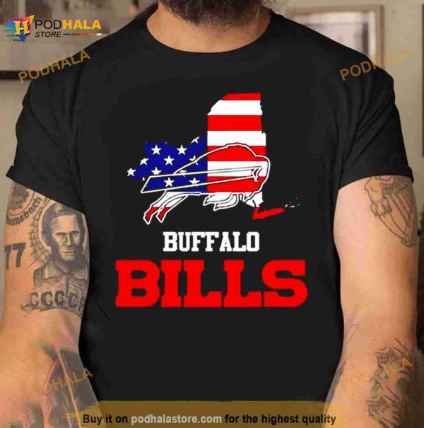 Buffalo Bills map USA flag Shirt
