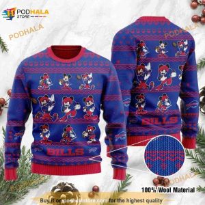 Buffalo Bills Mickey Mouse Knit Ugly Christmas Sweater