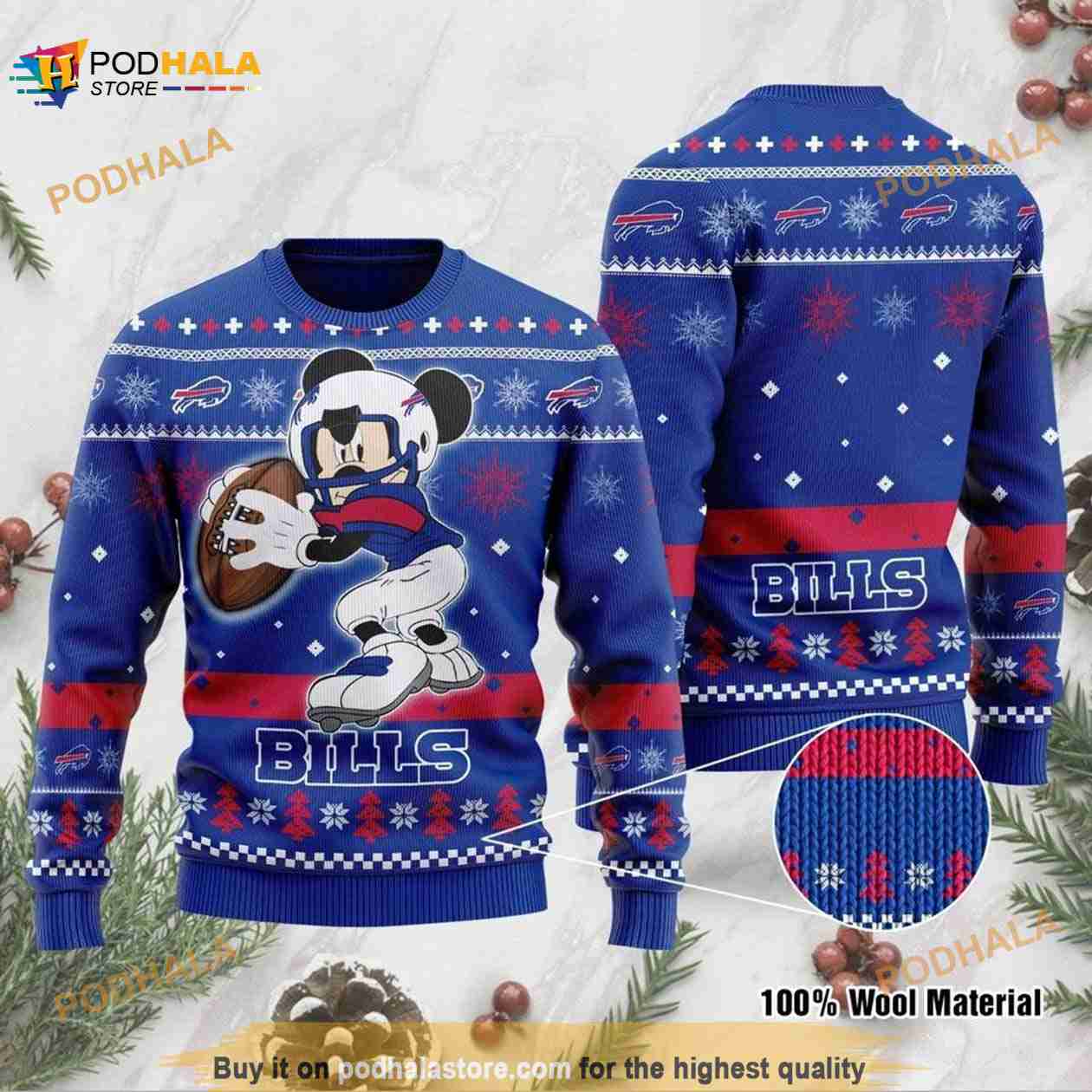 Buffalo Bills Mickey Mouse Ugly Christmas Sweater For Fans - Bring Your  Ideas, Thoughts And Imaginations Into Reality Today