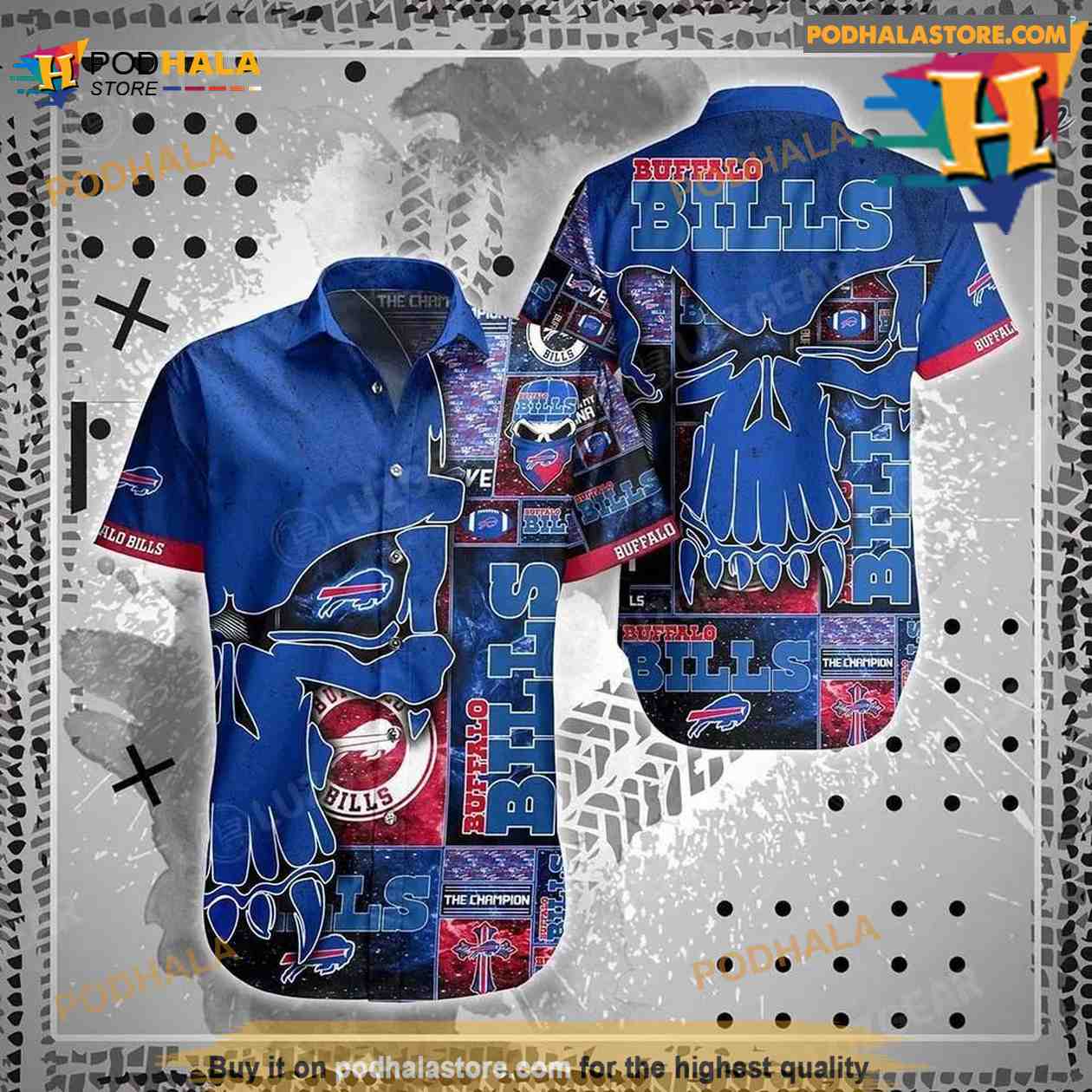 Buffalo Bills NFL Hawaiian Shirt Skull Printed 3D Summer For Best Fans -  Bring Your Ideas, Thoughts And Imaginations Into Reality Today