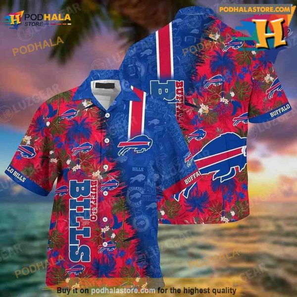 Buffalo Bills NFL Team Football Beach Shirt Summer Button Down Hawaiian Shirt