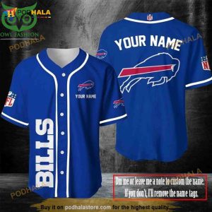Buffalo Bills Personalized 3D Baseball Jersey Shirt