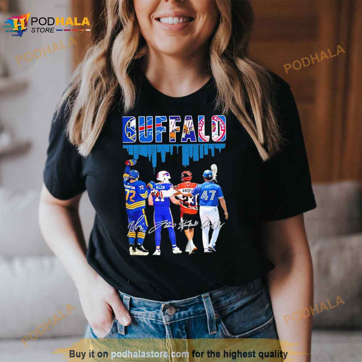 Buffalo Skyline Sports Team Sports Team Player Signatures Shirt Buffalo Skyline Sports Team Sports Team Player Signatures Shirt