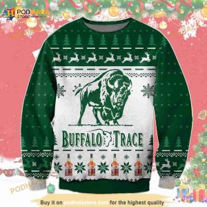 Buffalo Trace Whisky Green Christmas 3D Ugly Sweater