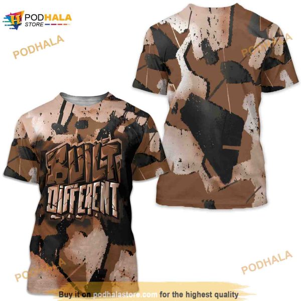 Built Different Broken Match Jordan 3 Retro Winterized Archaeo Brown 3D Shirt