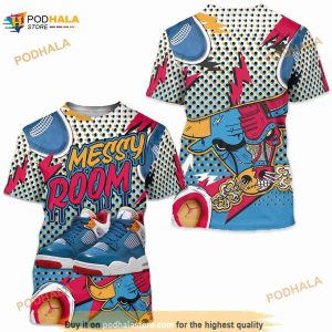 Bull Jordan Unisex Sneaker 3D Shirt Match Messy Room 4s Shirt