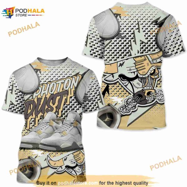 Bull Jordan Unisex Sneaker 3D Shirt Match Retro Craft 4s Shirt