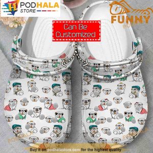 Bulldog 3D Crocs Classic Clog, Funny Crocs