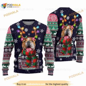 Bulldog 3D Funny Ugly Sweater