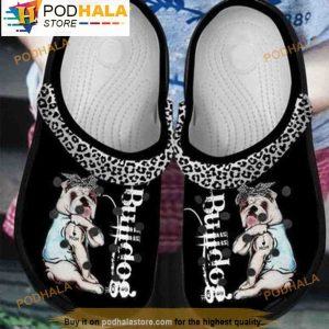 Bulldog Puppy I Love Mom Dog 3D Crocs, Funny Crocs