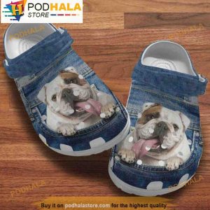 Bulldog Puppy Jeans Dog 3D Crocs, Funny Crocs