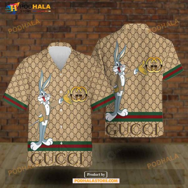 Bunny And Gucci Trending Style Hawaiian Shirts, Tropical Shirt For Women