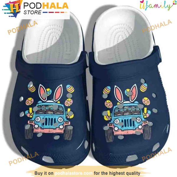 Bunny Jeep Bulldog Cute 3D Crocs, Funny Crocs