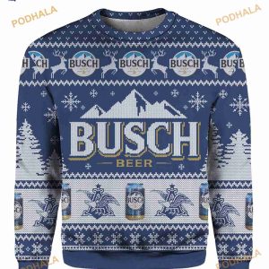 Busch Beer Mountain Ugly Sweater Christmas, Gift For Xmas
