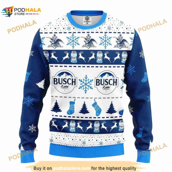 Busch Beer Ugly Christmas Ugly Sweater, Show Me Your Busch Beer